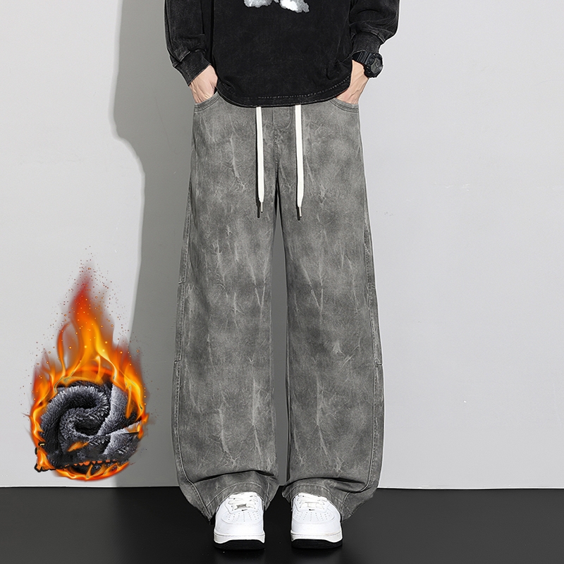 Streetwear Brand Vintage - Celana Katun Longgar Pria 2026, Pakaian