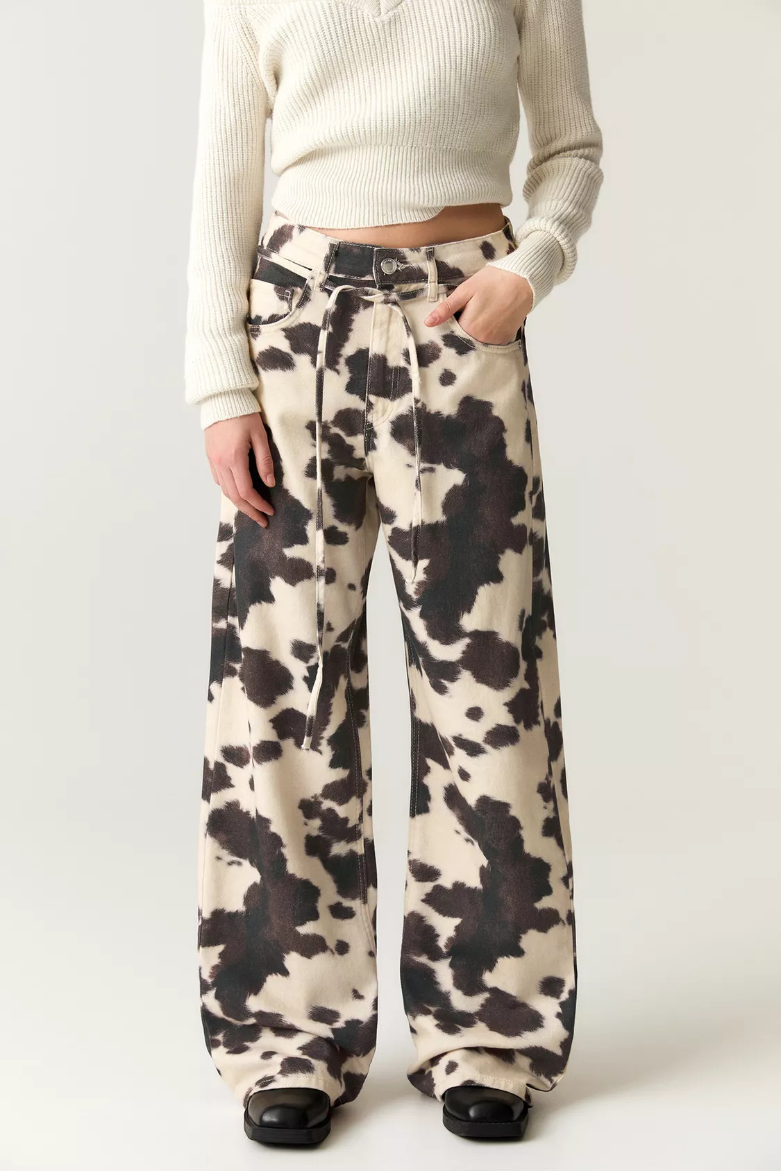 Streetwear Brand Denim - Celana jeans wanita model wide leg,
